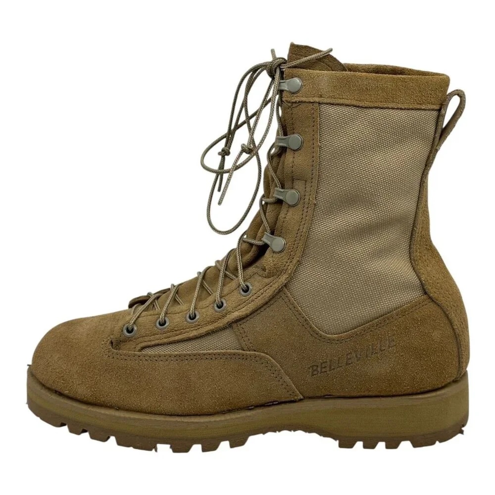 Belleville 790G Gore-Tex Military Combat Boots Tan Vibram Soles Sz 13.5 Mens USA